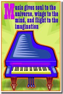 Music Gives Soul to the Universe, Wings to the Mind and Flight to the Imagination   Music Poster  Prints  