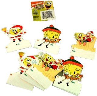 Set of 10 Spongebob and Patrick the Starfish Gift Tags   Great for Christmas Holiday Season of Giving Health & Personal Care