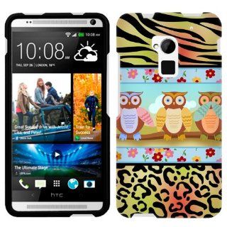 HTC One Max Owls on Zebra and Leopard Print Phone Case Cell Phones & Accessories