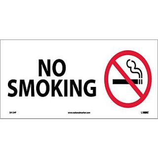 No Smoking (W/ Graphic), 7X17, Adhesive Vinyl
