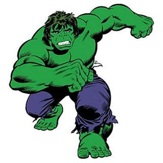 RoomMates Marvel Classic Hulk Peel and Stick Giant Wall Decal, Green