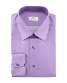 Mens Barrel Cuff Dress Shirt, Bright Purple   Brioni   Purple (16 1/2R)