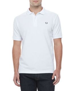 Mens Solid Short Sleeve Polo Shirt, White   Fred Perry   White (XXL)