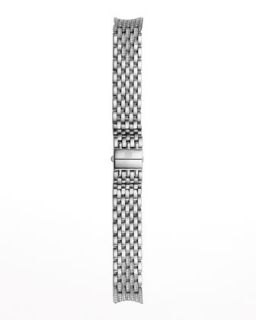 18mm CSX 7 Link Taper Steel Diamond Bracelet   MICHELE   Chrome (18mm )