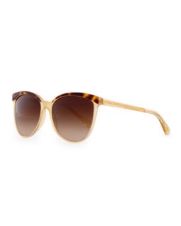 Ria Cat Eye Sunglasses, Brown/Golden   Oliver Peoples   Brown