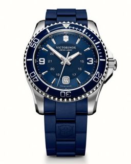Mens Maverick GS Rubber Strap Watch, Blue   Victorinox Swiss Army   Blue