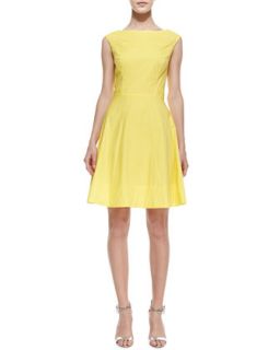 Womens Sleeveless Seamed Stretch Dress   Shoshanna   Lemon drop (12)