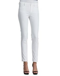Womens Five Pocket Skinny Jeans, White   Oscar de la Renta   White (8)