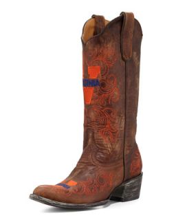 University of Virginia Tall Gameday Boots, Brass   Gameday Boot Company   Brass