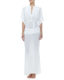 Womens Obie Dolman Short Sleeve Coverup Gown   Norma Kamali   White (MEDIUM/8 