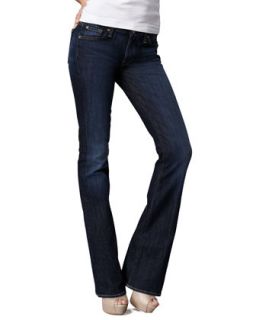 Womens Kimmie Midnight NY Dark Curvy Boot Cut Jeans   7 For All Mankind  