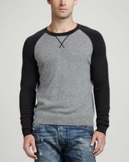 Raglan Crewneck Sweater, Charcoal