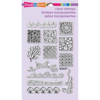 Stampendous Perfectly Clear Stamps 4inx6in Sheet penpattern Seaside