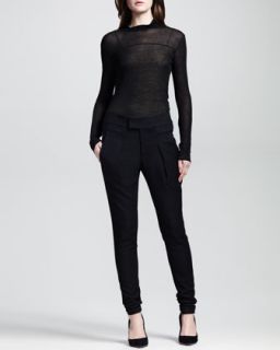 Womens Linear Drape Skinny Trousers   Helmut Lang   Black (8)