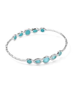 Stella Sterling Silver 10 Doublet Bangle in Turquoise & Diamonds   Ippolita  