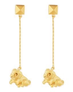 Golden Aries Zodiac Earrings   Valentino   Gold