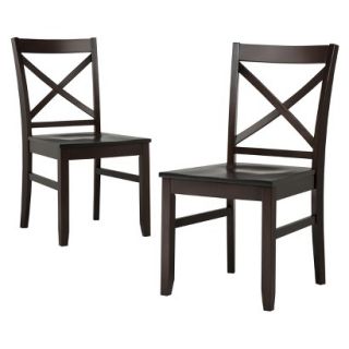 Dining Chair Threshold Carey Dining Chair   Dark Tobacco   Set of 2