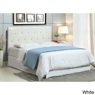 Furniture Of America Furniture Of America Modern Luxi Adjustable mounting Leatherette Upholstered Headboard White Size Full