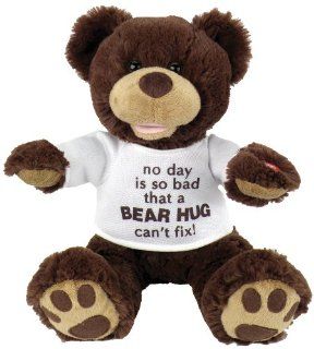 Chantilly Lane 11" Huggy Bear with T shirt Sings "So You Had a Bad Day" Toys & Games