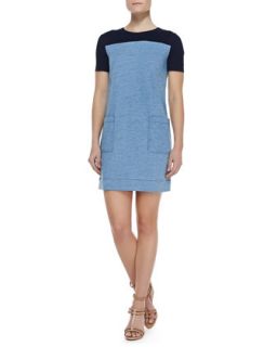 Womens Two Tone Jersey Knit Short Sleeve Dress   MARC by Marc Jacobs   Lt