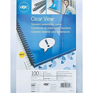GBC ClearView Presentation Covers, Premium Clear, 100 pieces