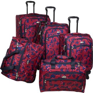 American Flyer Red Rose 5 Piece Spinner Set