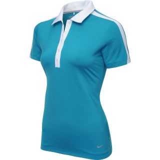 NIKE Womens Two Tone Sleeveless Golf Polo   Size Small, Brave Blue/silver