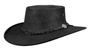Barmah Crushable Waterproof Australian Cattle Hide Leather Outback Hat at  Mens Clothing store