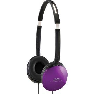 JVC HAS150VX Light weight Flat Folding Headphone (Violet) (Discontinued by Manufacturer) Electronics