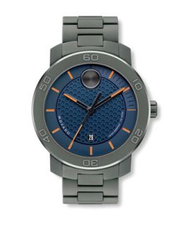 Mens XL Bold Titanium Watch, Bold Blue   Movado Bold   Tan (XL )