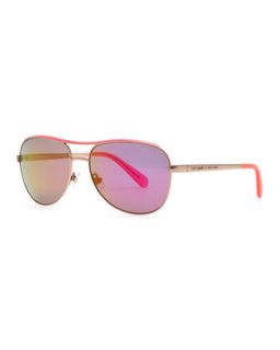 dusty aviator sunglasses, rose gold/pink   kate spade new york   Rose gold