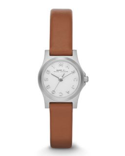 Henry Dinky Analog Watch with Leather Strap, Stainless/Tan   MARC by Marc