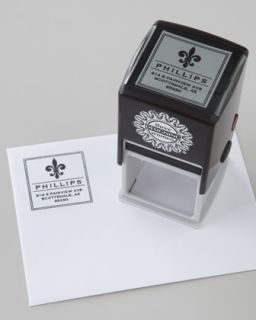 Fleur de Lis Address Stamp   Three Designing Women