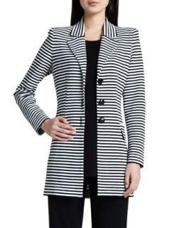 Womens Amelie Long Striped Jacket   Misook   Black multi (X SMALL (2/4))