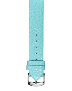 18mm Small Grainy Calfskin Strap, Turquoise   Philip Stein   Turquoise (18mm )