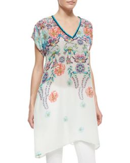 Womens Dasha Floral Print Georgette Tunic   Johnny Was Collection   Multi