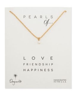 Love Gold Dipped Sparkle Chain Pearl Pendant Necklace   Dogeared   Gold