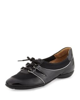 Bonnie Stretch Patent Sneaker, Black   Sesto Meucci   Black (38.5C/8.5C)
