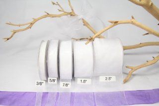 White Organza Sheer Ribbon 25 Yards X 7/8 Inches