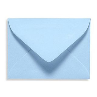 LUX 2 11/16 x 3 11/16 70lbs. Pointed Mini Envelopes W/Glue, Baby Blue, 50/Pack