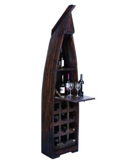Woodland Imports Rowboat Wine Cabinet   Wine Racks
