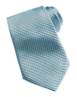 Mens Textured Solid Tie, Aqua   Ermenegildo Zegna   Aqua