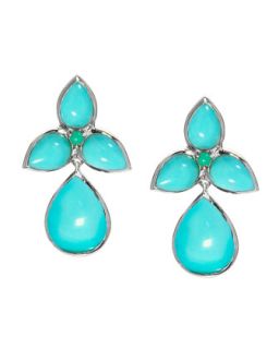 Mariposa Drop Earrings, Blue Turquoise   Elizabeth Showers   Blue