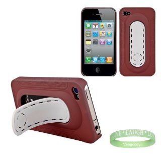 Maroon Apple Case sure to fit your iPhone securely + Vangoddy bracelet Cell Phones & Accessories
