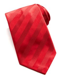 Mens Tonal Stripe Silk Tie, Red   Brioni   Red