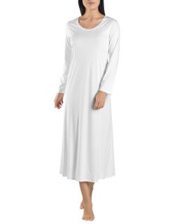 Womens Tonight Long Sleeve Gown   Hanro   White (X LARGE)