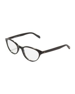Lilla Cat Eye Fashion Glasses, Black   Oliver Peoples   Black