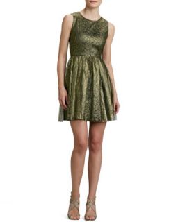 Womens Open Back Lace Cocktail Dress   Erin by Erin Fetherston   Gold & black