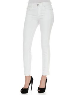 Womens Tonal Side Skinny Jeans   Alexander McQueen   White (44/10)