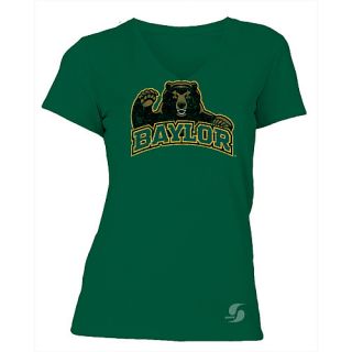 SOFFE Womens Baylor Bears No Sweat V Neck Short Sleeve T Shirt   Size